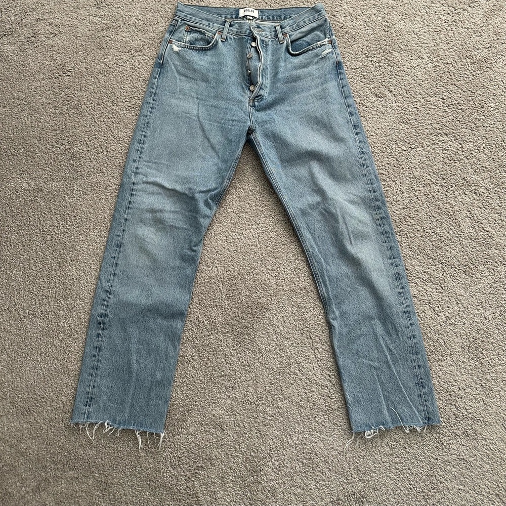 Agolde Pinch Waist Denim, Size 30, Frayed Ankle